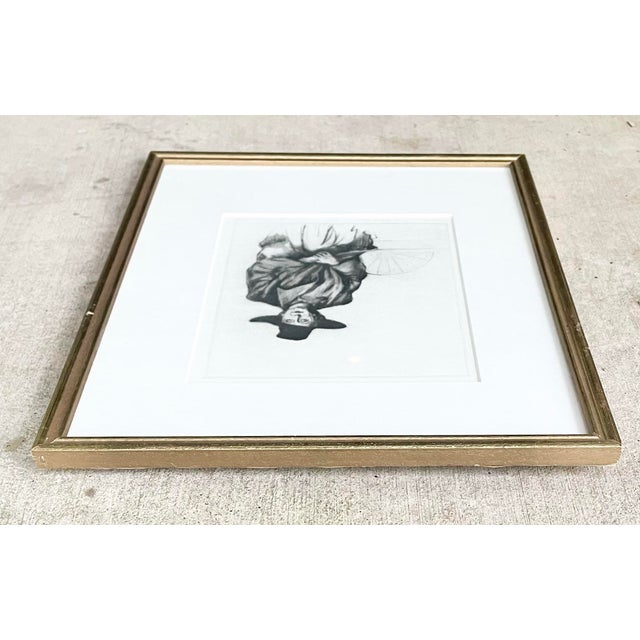 1976 Priscilla Treacy "Woman With a Black Hat" Rembrandt-Style Framed Litho Print For Sale In Dallas - Image 6 of 7