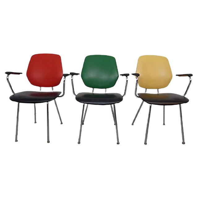 Mid-Century Armchairs from Drabert, 1960s, Set of 3 For Sale
