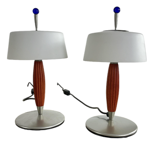 De Majo Murano Glass Table Lamps, 1980s, Set of 2