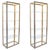 1920s Pair of Italian Modern Brass and Chrome Etageres For Sale - Image 10 of 18