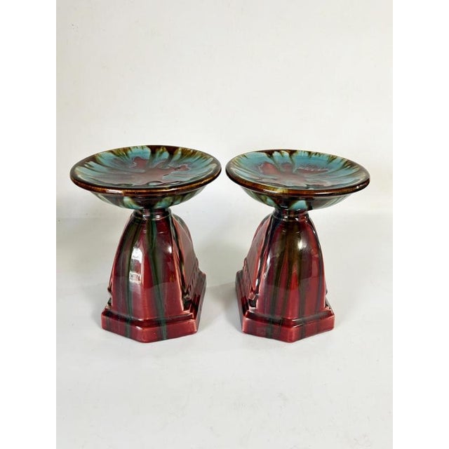 These are either mantelpiece ornaments or trinket trays. This is a pair of ceramic pieces made in France in the 1930s. The...