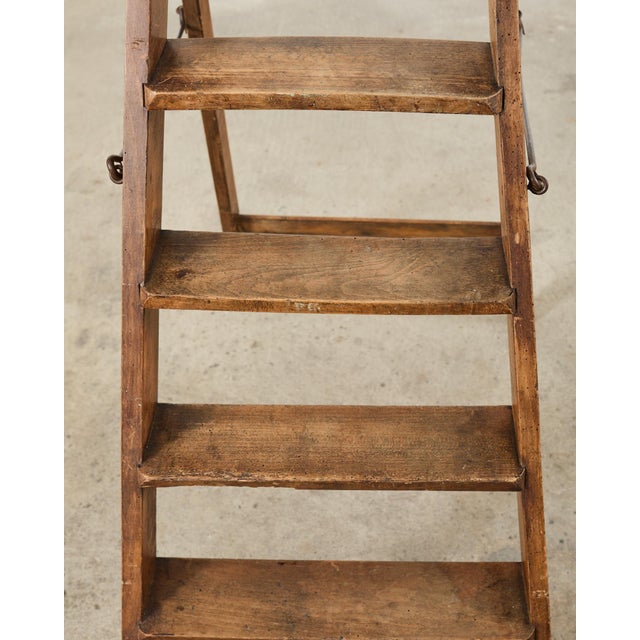 Late 19th Century 19th Century French Folding Library Step Ladder For Sale - Image 5 of 12