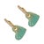 Early 21st Century Green Enamel Heart Diamond Hoop Gold Earrings, A Pair For Sale - Image 5 of 7