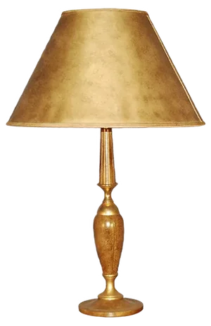Golden Brass & Leather Lamp from Le Tanneur, 1970s