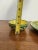 Vintage Mexican Pottery Chip & Dip Serving Set Hand Painted Yellow Green 2Pc For Sale - Image 12 of 14