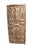This vintage Dogon granary door from Mali showcases exceptional carved relief artistry, featuring four standing chiwaras...