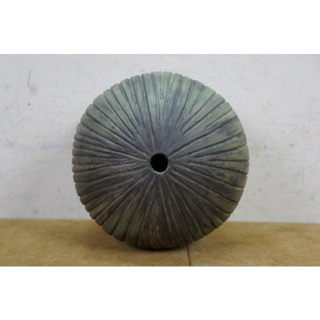 Late 20th Century Yelyn Vivoni Modern Ceramic Bud Vase Orb 6" For Sale - Image 5 of 12