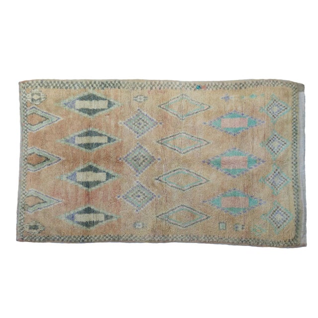 Honey and Gray Midcentury Boujad Rug For Sale - Image 10 of 11
