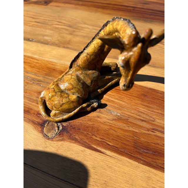Small Faux Painted Iron Giraffe Sculpture For Sale In Philadelphia - Image 6 of 12