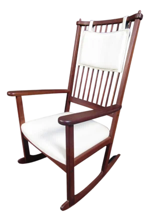 Mid 20th Century Teak Spindle Back Rocking Chair