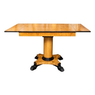 Early 19th Century Biedermeier Birch Drop-Leaf Sofa Table For Sale