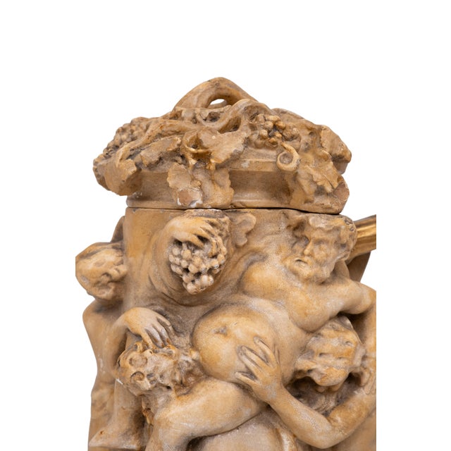 Antique Tankard the Triumph of Silenus by Gerard Van Opstal Flemish, 1880 For Sale - Image 13 of 15