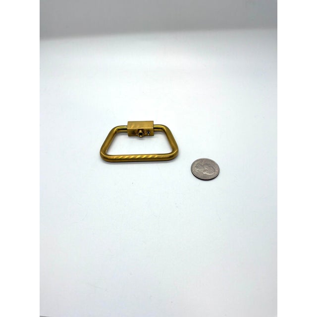 Contemporary Hickory Chair Med Ring Pull Satin Brass For Sale - Image 3 of 3