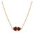 Natural Garnet Heart Necklace | Dainty Stacking Gemstone Necklace | January Birthstone Necklace | Romantic Heart Jewelry For Sale