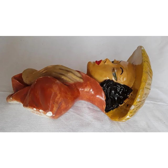 Vintage Womens Bust in Colored Glazed Ceramic by Studio MG, 1960s, in Good conditions. Designed 1960 to 1969 This piece...