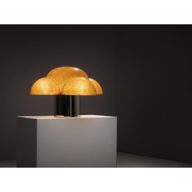 Gianemilio, Piero and Anna Monti (Studio di Architettura GPA Monti) for Candle, 'Luna' table or floor lamp, chrome-plated...