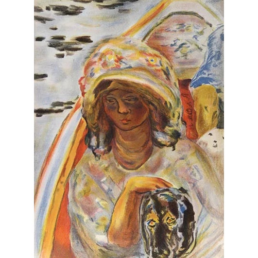 Abstract Bonnard Lithograph Jeune Fille Dans La Barque Verve 1939 For Sale - Image 3 of 3