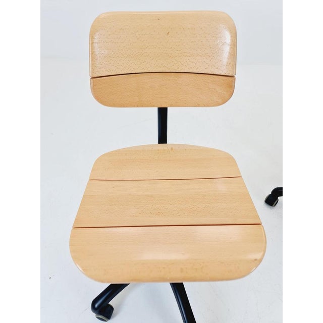 Vintage Bauhaus Swivel Office Cair in Wood by Stollgiroflex, 1990s For Sale - Image 18 of 18