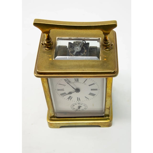 J. E.Caldwell & Co. Brass Carriage Clock For Sale - Image 9 of 11