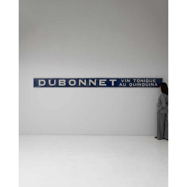French 20th Century French Dubonnet Tonic Wine Metal Sign For Sale - Image 3 of 18
