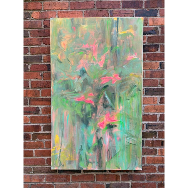 "Wild Roses" by Trixie Pitts Large Abstract Oil Painting For Sale In Nashville - Image 6 of 10