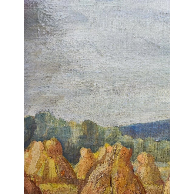 Jules Gaillepand, Les blés de Puplinge, Genève, Oil on Canvas For Sale - Image 7 of 11