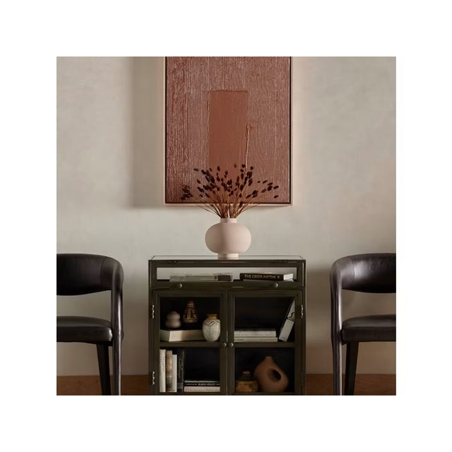 Dark Gray Shadow Box Entry Curio Cabinet For Sale - Image 8 of 9