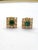 A very chic and wearable, Emerald Stud Earrings set in 18K Yellow Gold & Diamonds. The weight of the square Emeralds are...