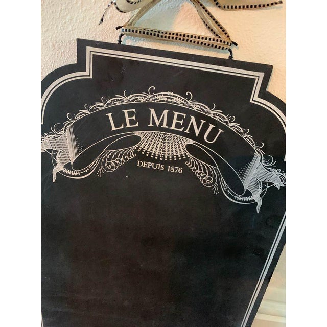 American Frontgate Large Reversible Chalk Board Menu Wine List For Sale - Image 3 of 5