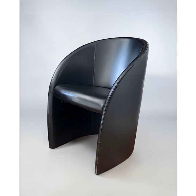 This rare Italian Postmodern Vintage Club Chair, Model “Intervista,” was designed in 1989 by the world-renowned design duo...