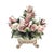 VTG Nuova Capodimonte Porcelain Floral Centerpiece Basket Italy Signed 9.5 In For Sale - Image 4 of 11