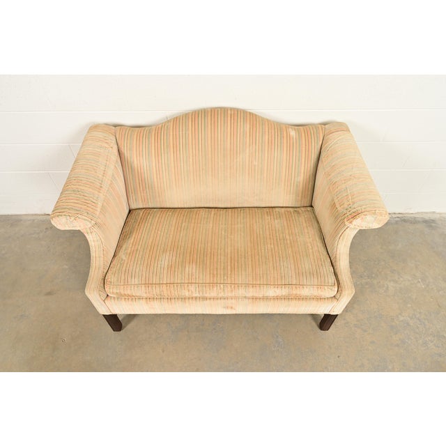 Late 20th Century Ethan Allen Chippendale Camelback Loveseat or Sofa For Sale - Image 5 of 12