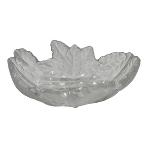 Lalique France Crystal Oak Leaf Compiegne Bowl-Mid Century