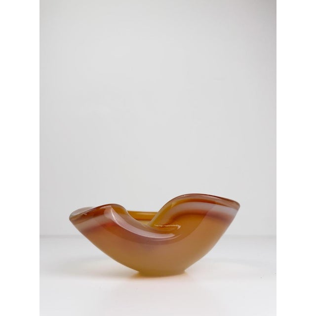 Peach-Orange Sommerso Murano Glass Shell Bowl or Ashtray by Flavio Poli for Seguso, Italy, 1970s For Sale - Image 13 of 18