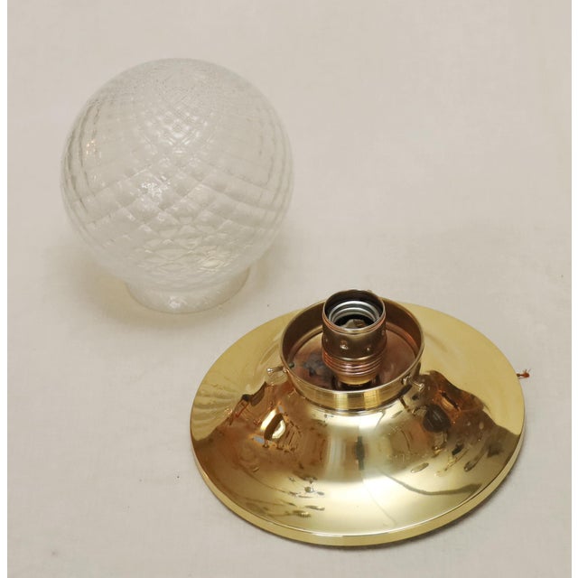 Art Nouveau Brass Ceiling Lamp, 1890s For Sale - Image 3 of 8