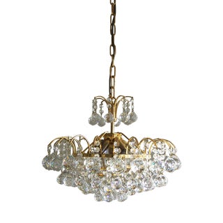 Crystal Glass Ceiling Lamp from Christoph Palme For Sale