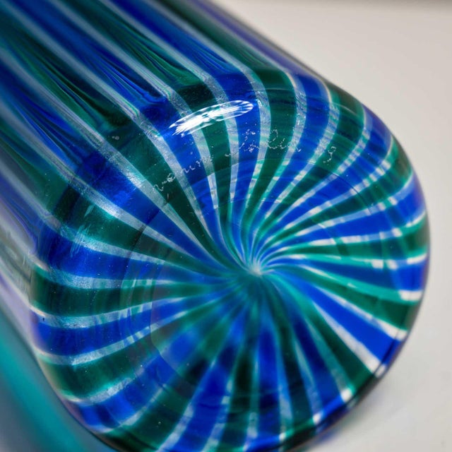 Blue-Green Venini Carafe, Italy 1979 For Sale - Image 9 of 18