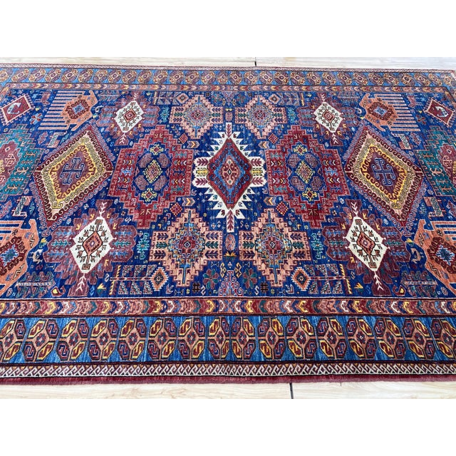 Tribal Vintage Baluch Wool Area Rug, Tribal Medallion Pattern For Sale - Image 3 of 8