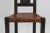 Arts & Crafts Oak and Leather Arrow Head Side Chair, 1890s For Sale - Image 4 of 12