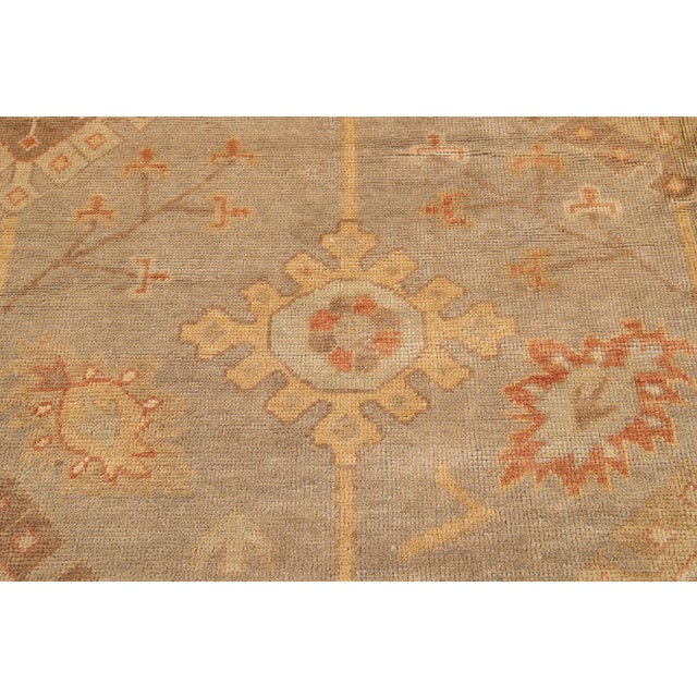 21st Century Turkish Oushak Long Wool Rug For Sale - Image 10 of 13