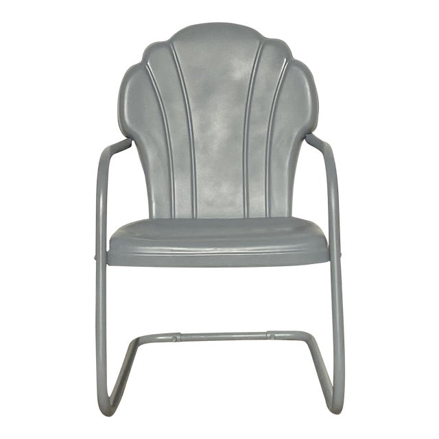 1950s Shell Mid Century Metal Patio Chair Chairish