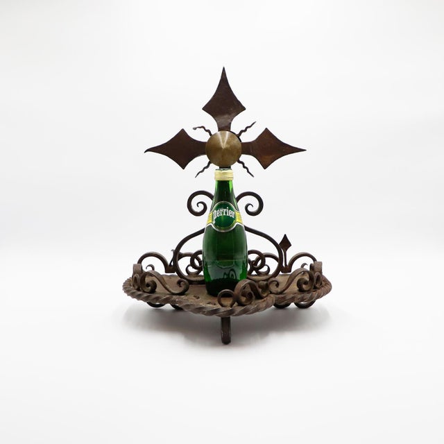 Early 19th Century Colonial Wrought Iron Cross For Sale - Image 4 of 4