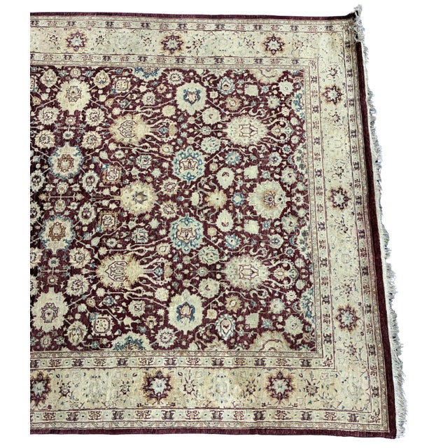 Hand-Knotted Wool Tabriz-Style Oriental Area Rug For Sale - Image 4 of 7