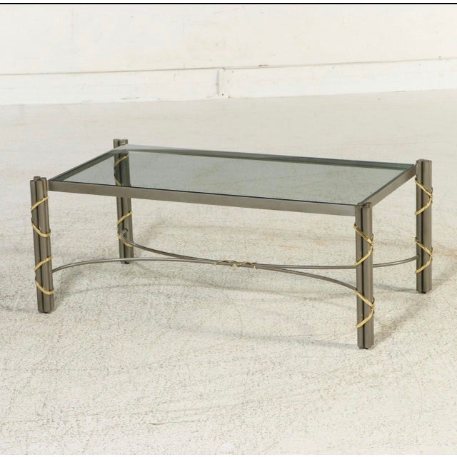 Silver 1990s Mid Century Modern Coffee Table For Sale - Image 8 of 8