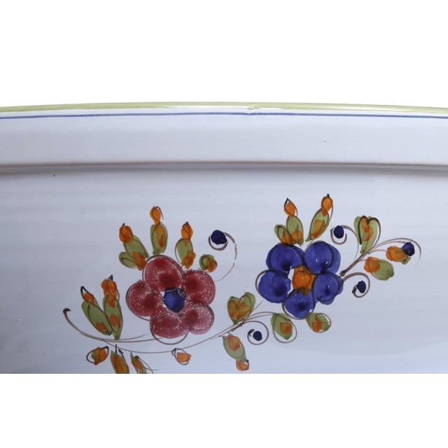 Ceramic Large Italian Ceramic Salad Bowl For Sale - Image 7 of 8