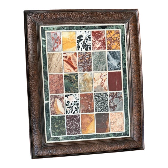 Framed Specimen Marbles, Italian, Circa 1880 For Sale