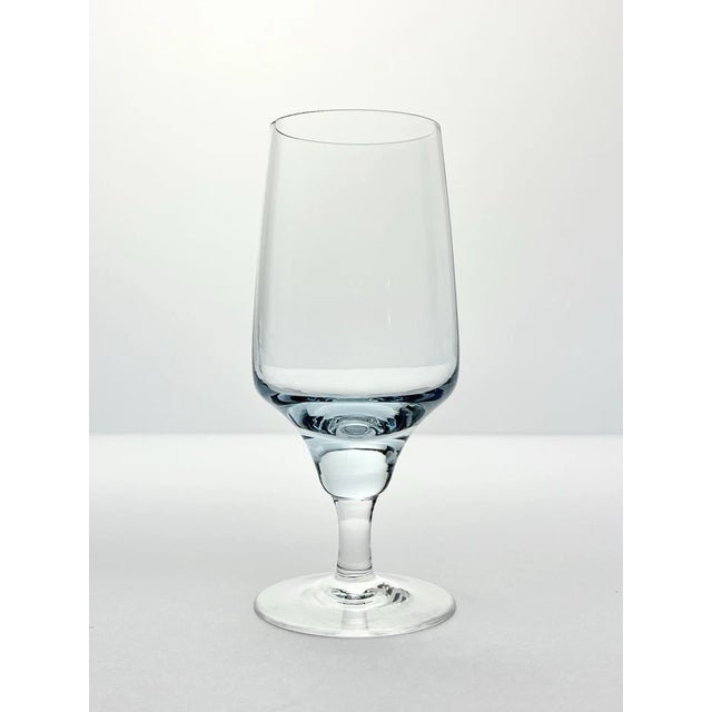 Postmodern 1970s Sasaki “Harmony Azure Blue” Set of 12 Juice Glasses For Sale - Image 3 of 3