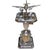 Metal 1930s Art Deco Light Up Chrome Douglas Dc-3 Airplane Ashtray Stand W/ Art Glass Base For Sale - Image 7 of 12