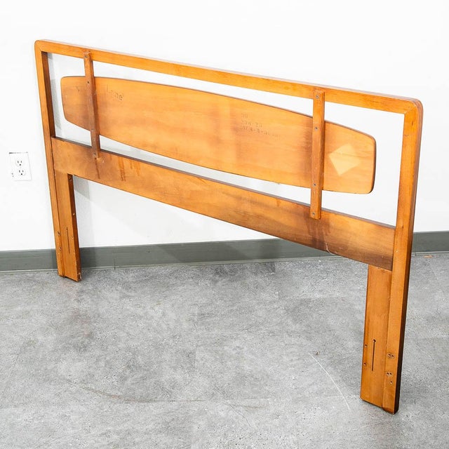Mid Century Modern Headboard Queen Lane Rhythm Bed Frame Walnut MCM Danish Wood For Sale - Image 12 of 12