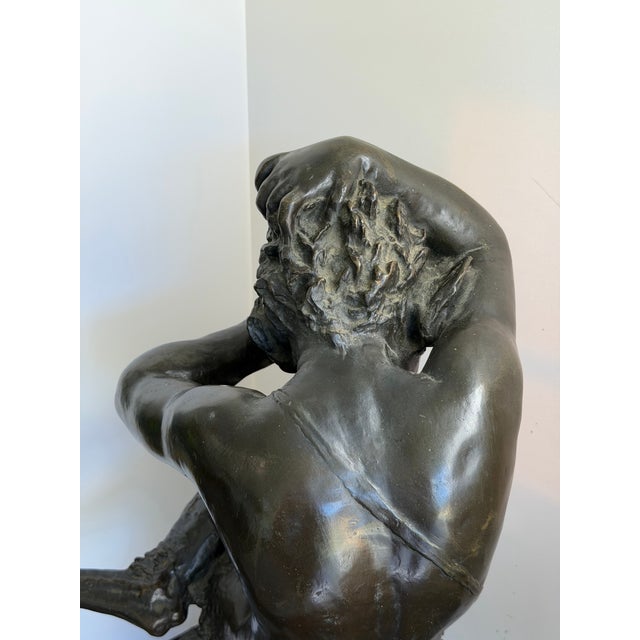 Large Antique Bronze Sculpture “Weeping Satyr” After Clodion, (Claude Michel), Signed “Clodion” For Sale - Image 12 of 12